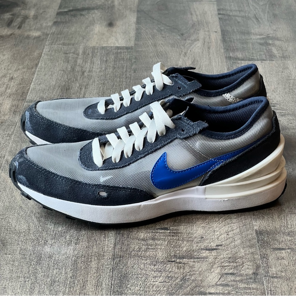 Nike Boys Waffle One DC0481-005 Blue Running Shoes Sneakers Size 7Y